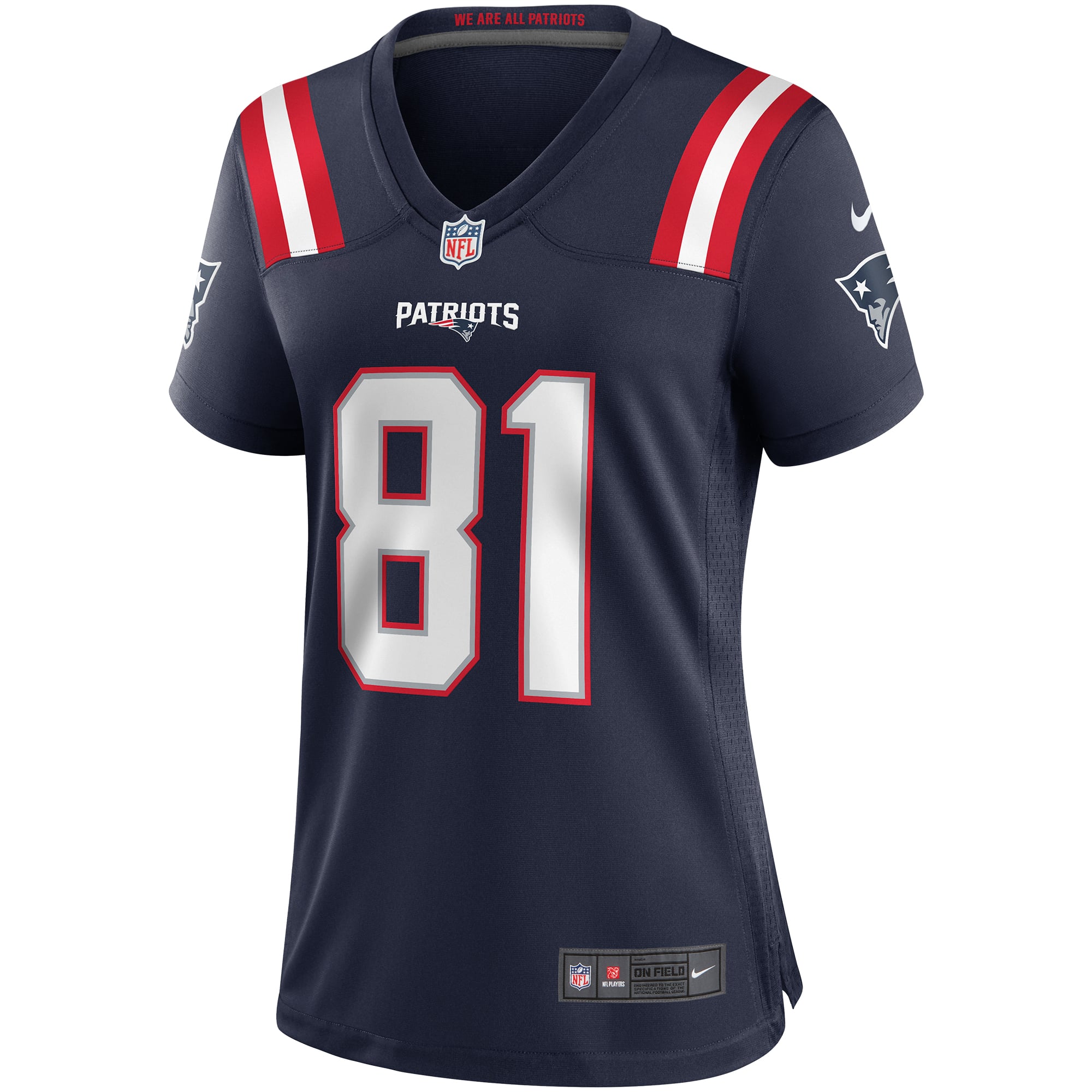 Randy Moss New England Patriots Women's Player Game Jersey - Navy