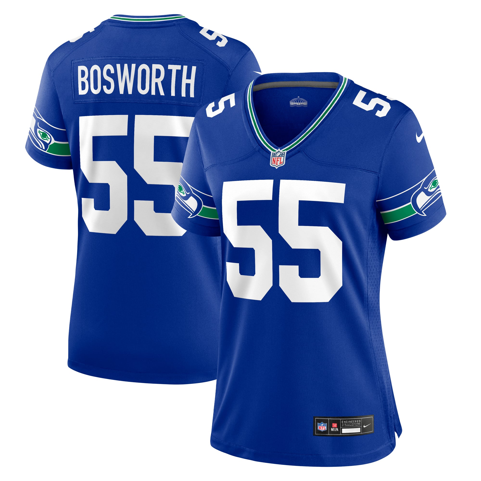 Brian Bosworth Seattle Seahawks Women's Player Throwback Game Jersey - Royal
