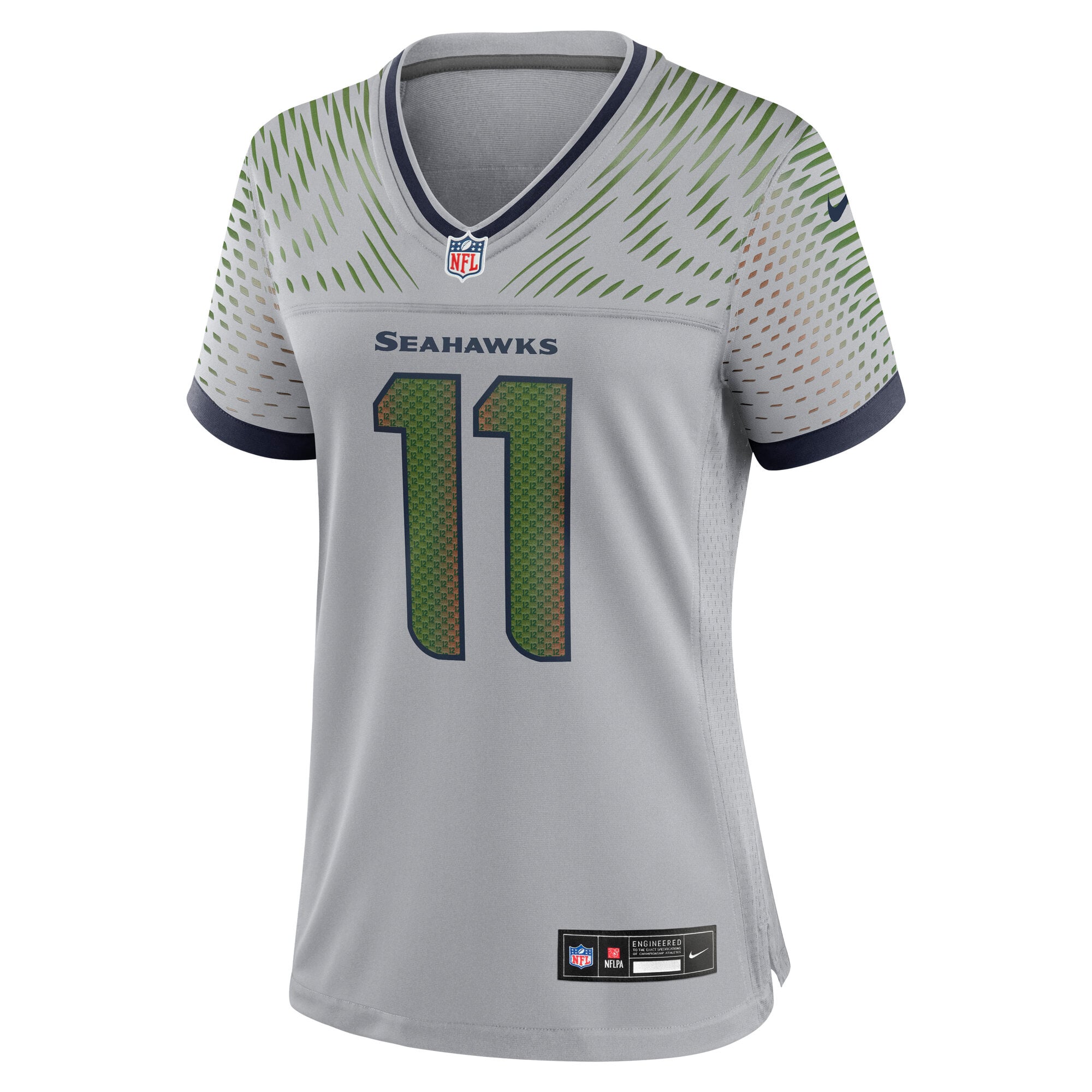 Jaxon Smith-Njigba Seattle Seahawks Women's Rivalries Game Jersey - Gray