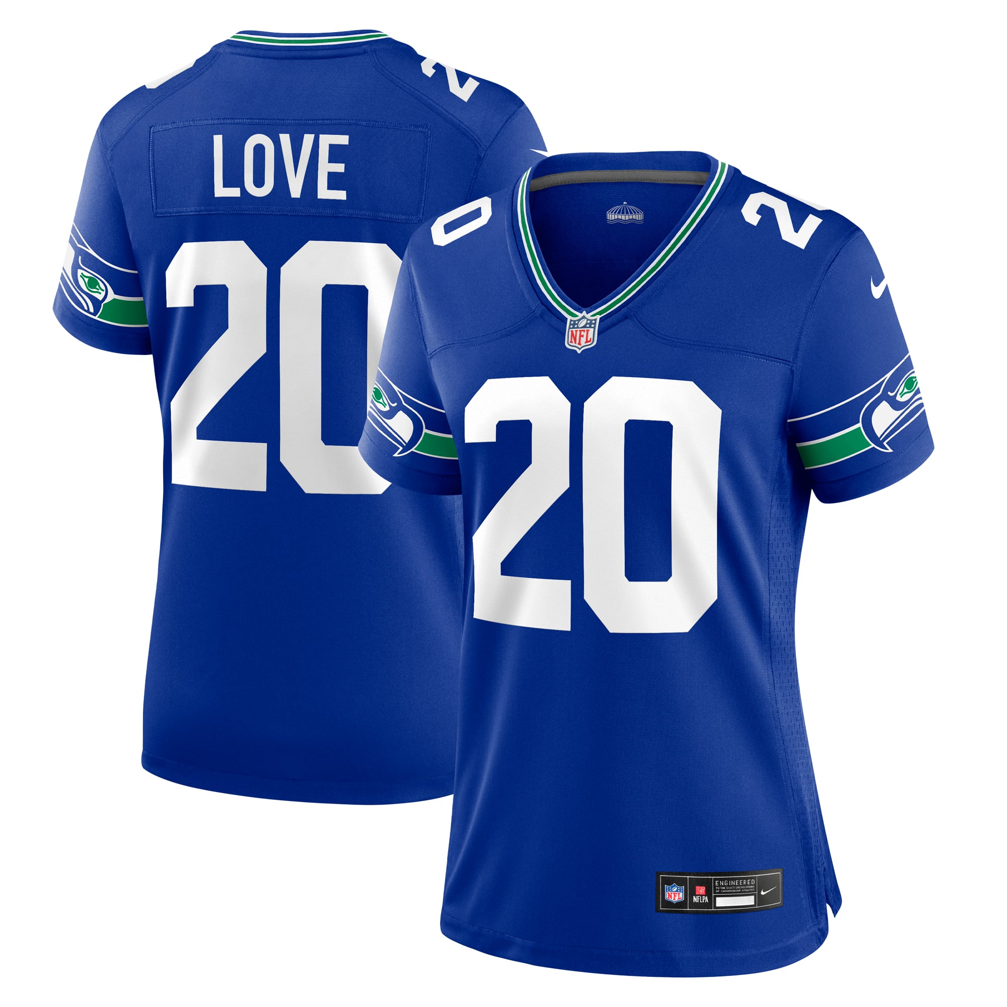 Julian Love Seattle Seahawks Women's Player Throwback Game Jersey - Royal