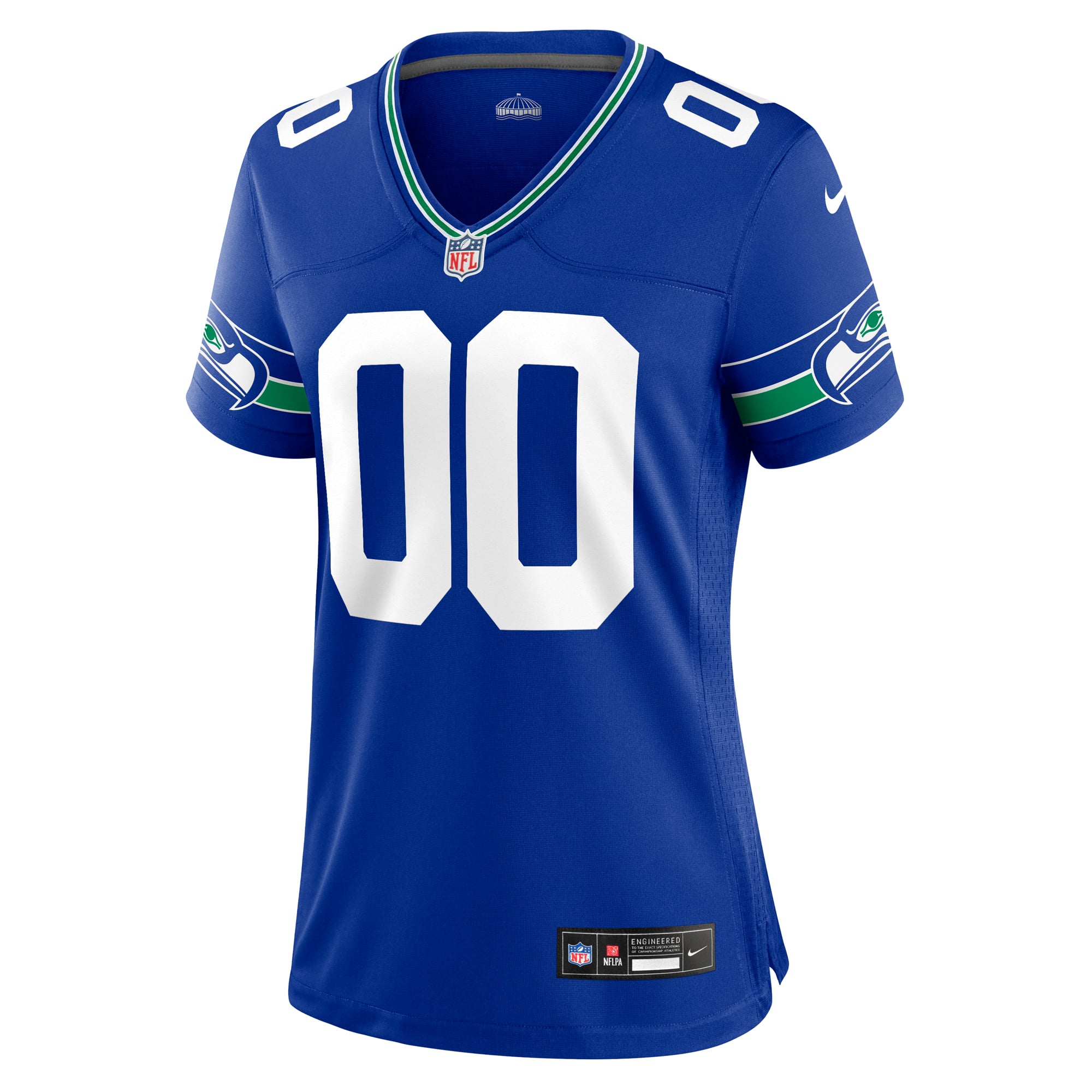 Seattle Seahawks Women's Throwback Custom Jersey - Royal