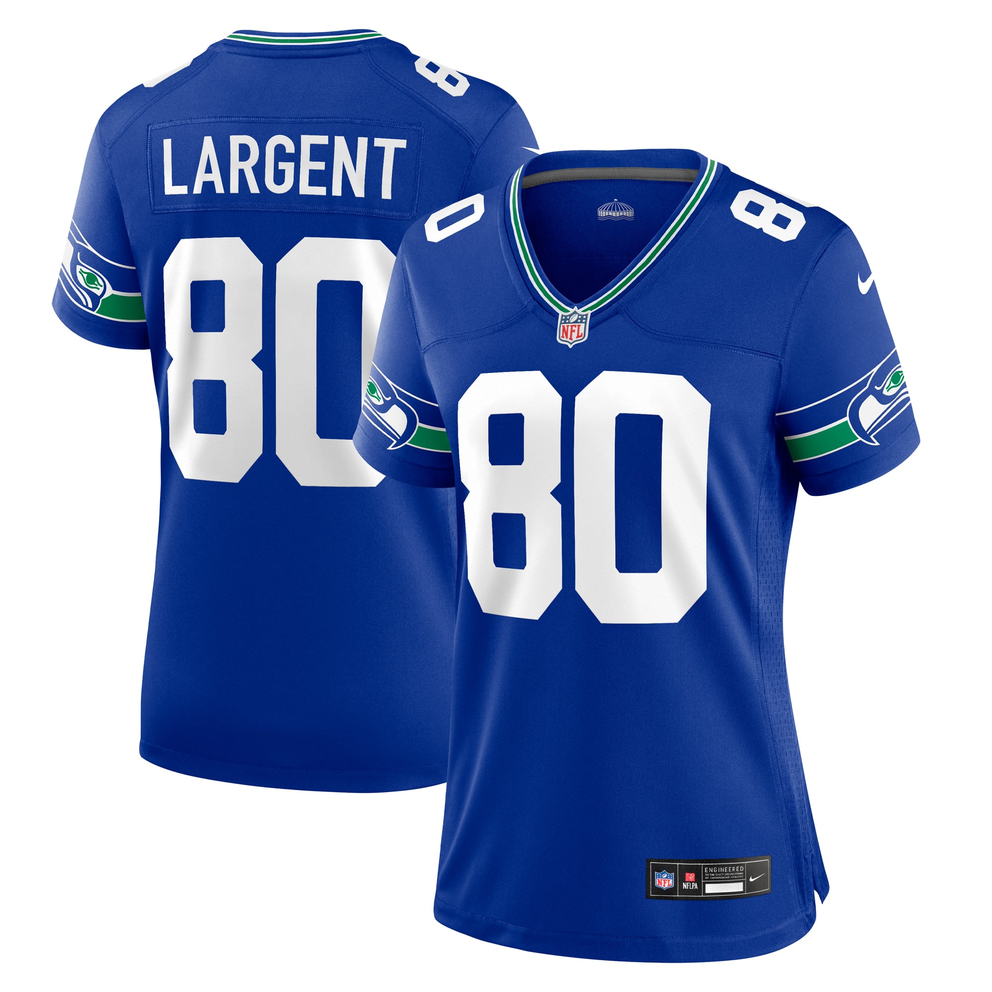 Steve Largent Seattle Seahawks Women's Player Throwback Game Jersey - Royal