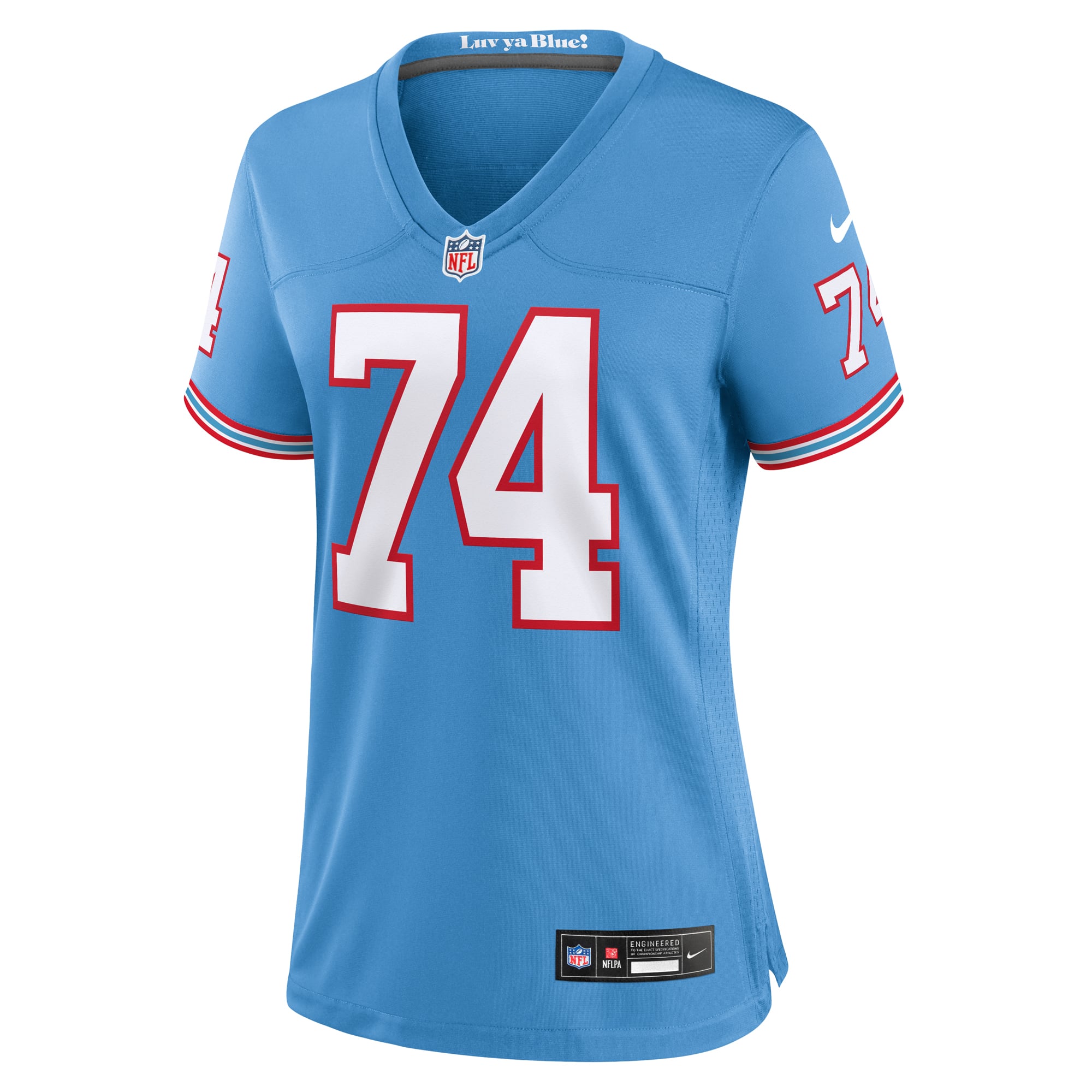 Bruce Matthews Tennessee Titans Women's Player Throwback Game Jersey - Light Blue
