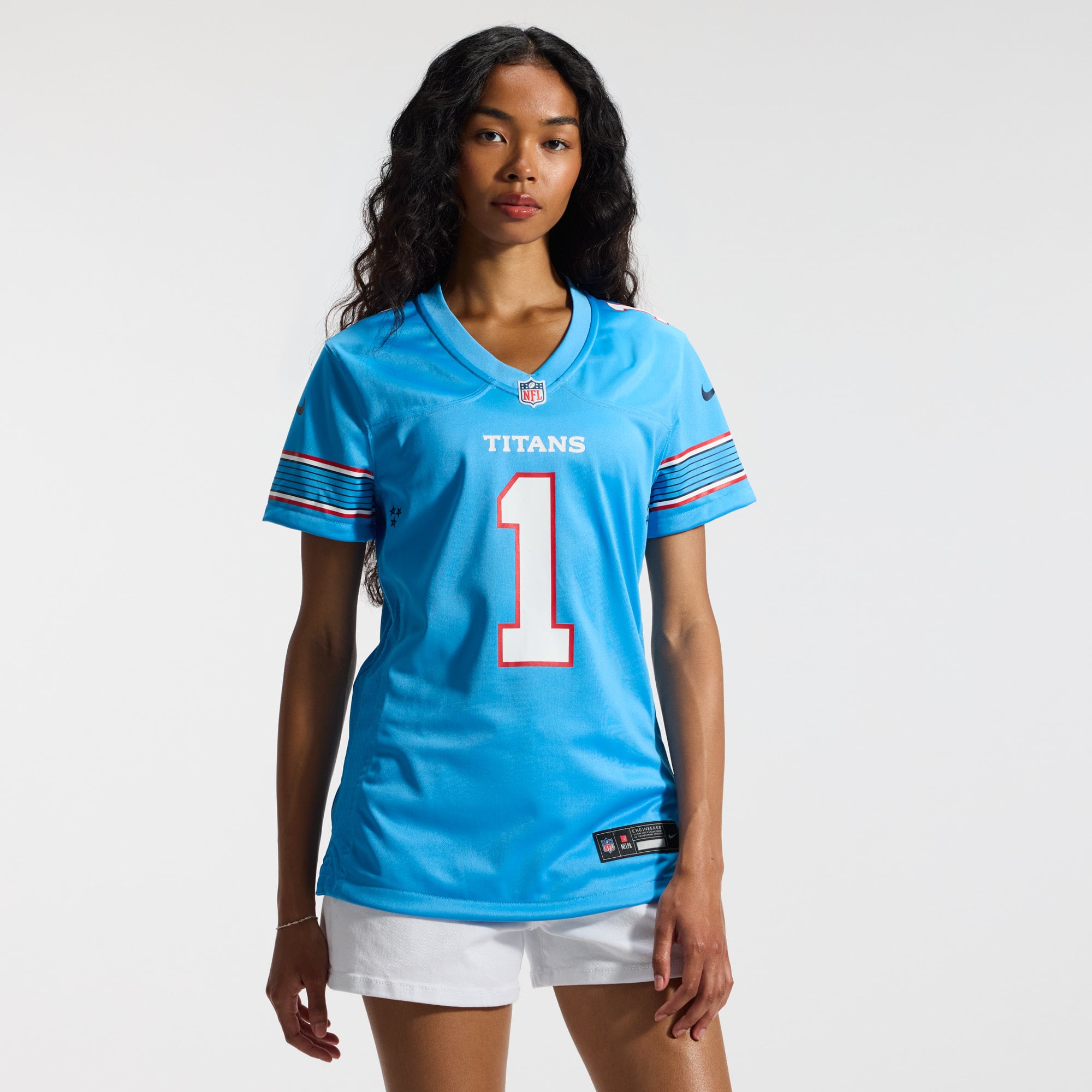 Cameron Ward Tennessee Titans Women's Game Jersey - Light Blue
