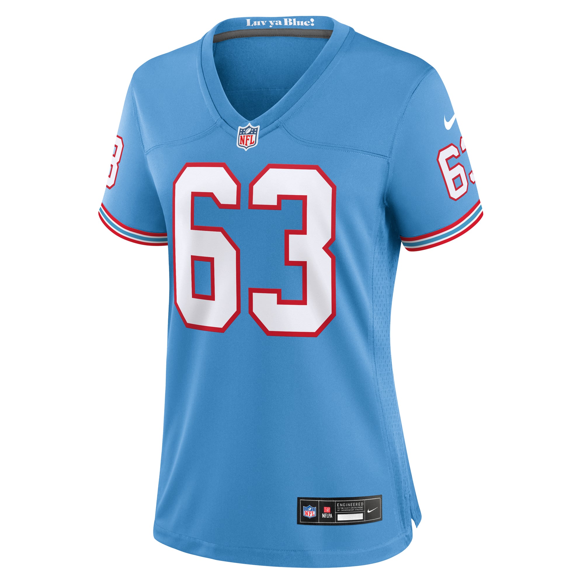 Mike Munchak Tennessee Titans Women's Player Throwback Game Jersey - Light Blue