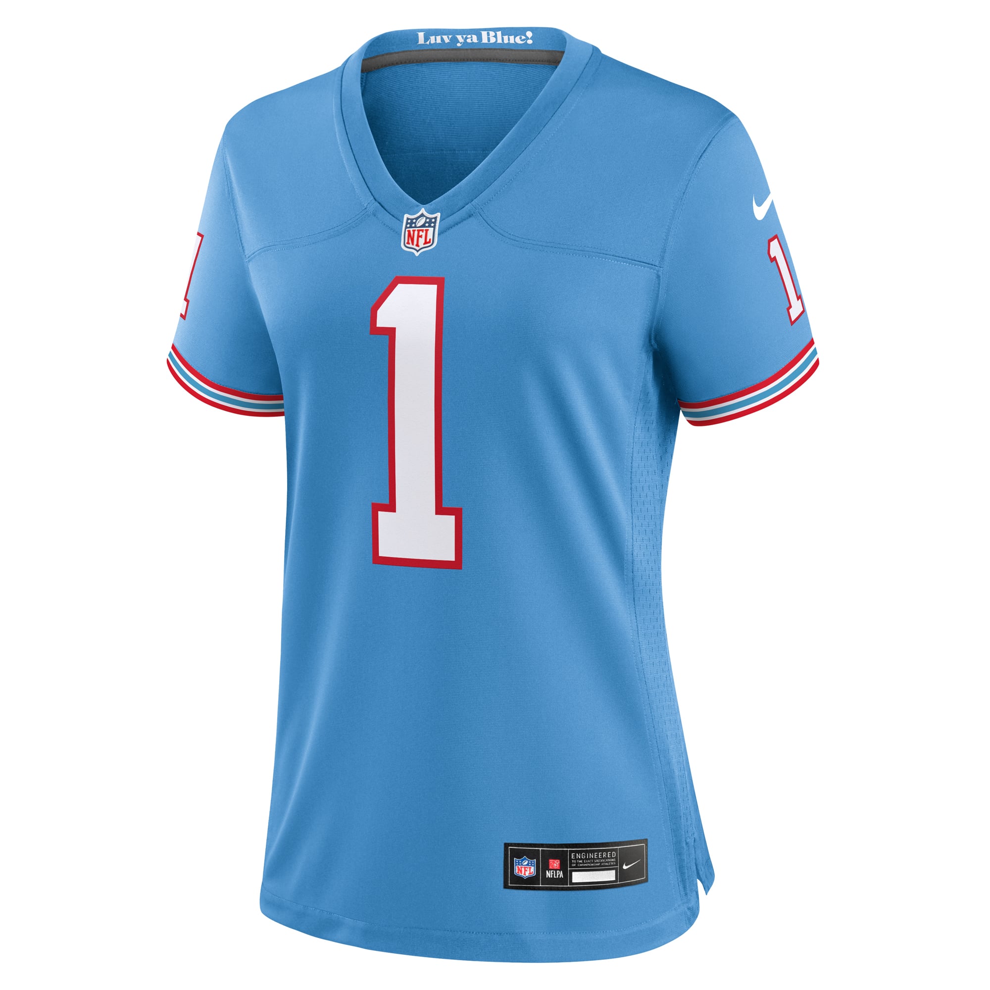 Warren Moon Tennessee Titans Women's Player Throwback Game Jersey - Light Blue