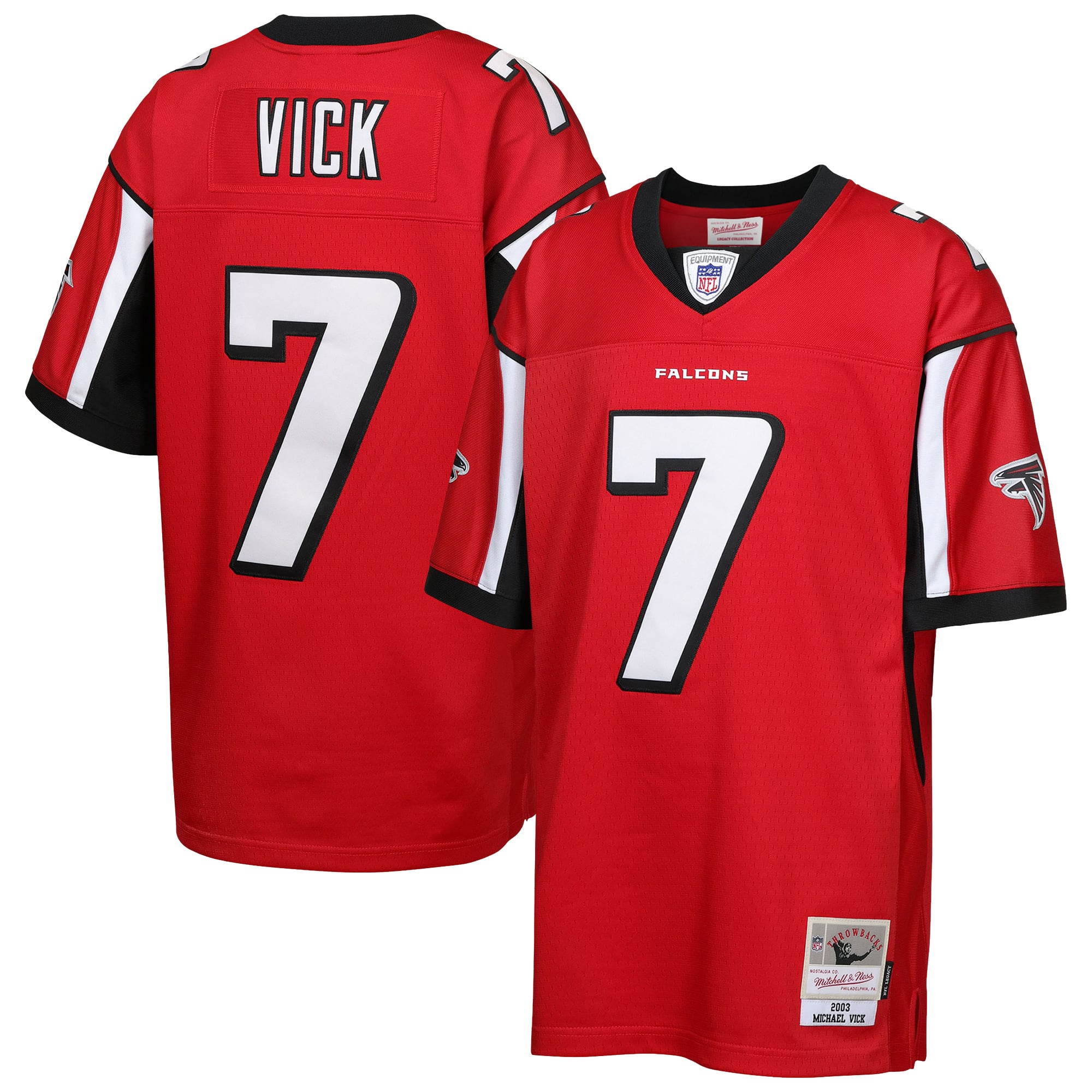 Michael Vick Atlanta Falcons Youth Player Throwback Jersey - Red