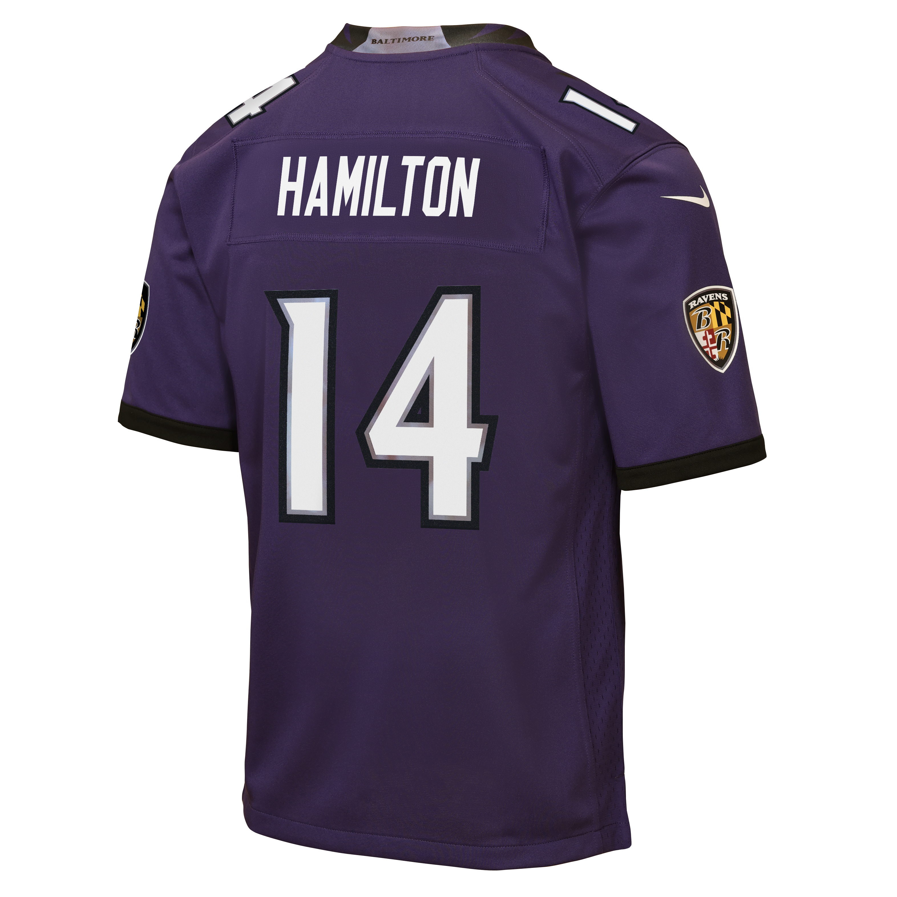 Kyle Hamilton Baltimore Ravens Youth Team Game Jersey - Purple