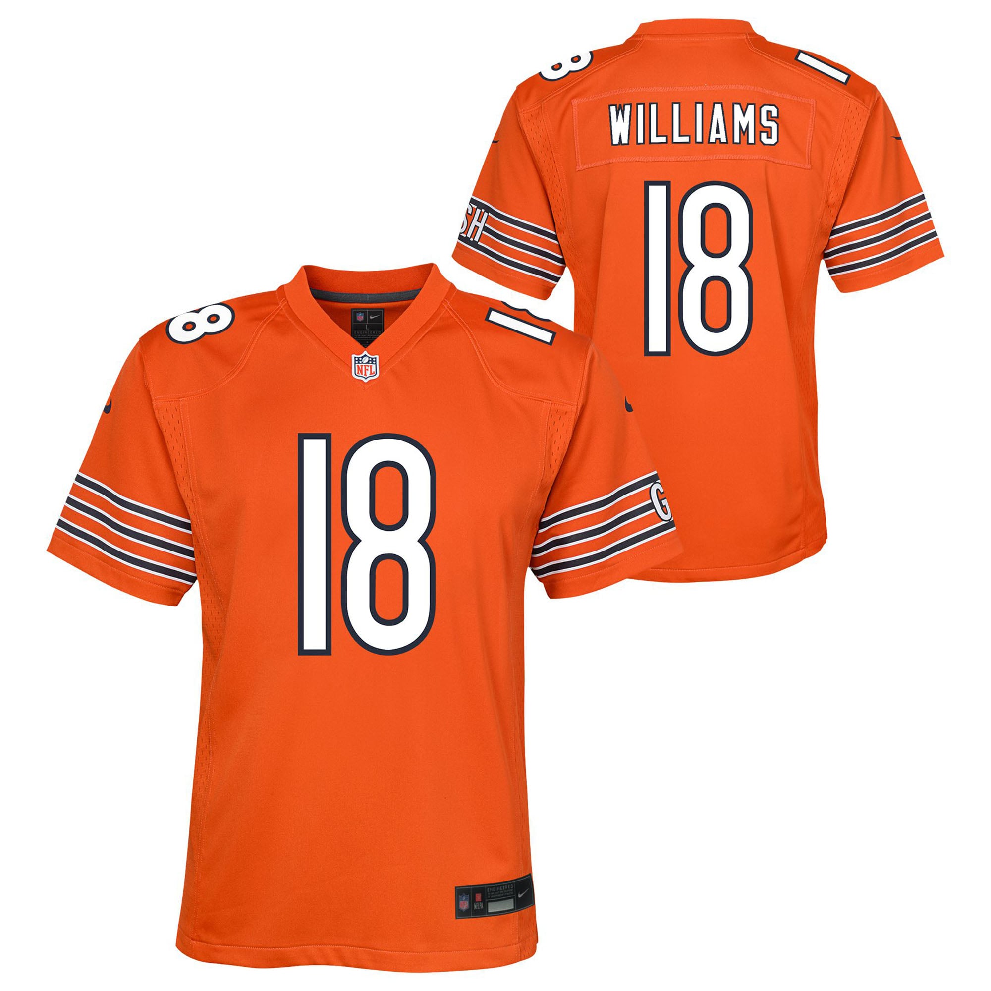 Caleb Williams Chicago Bears Youth Game Jersey - Orange