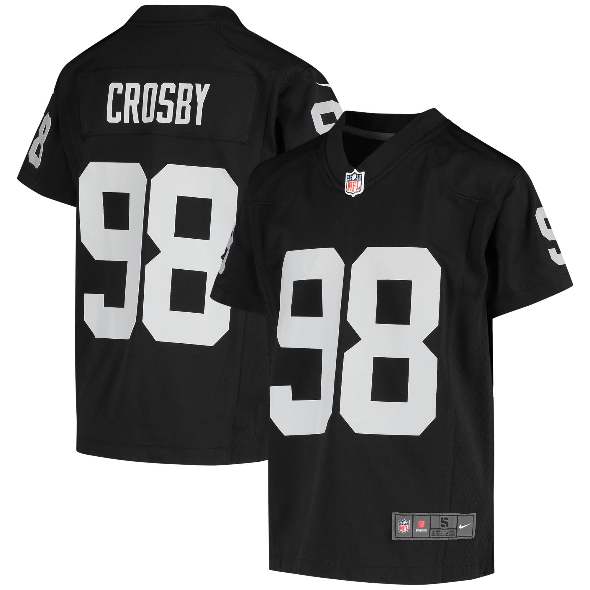 Maxx Crosby Las Vegas Raiders Youth Game Jersey - Black