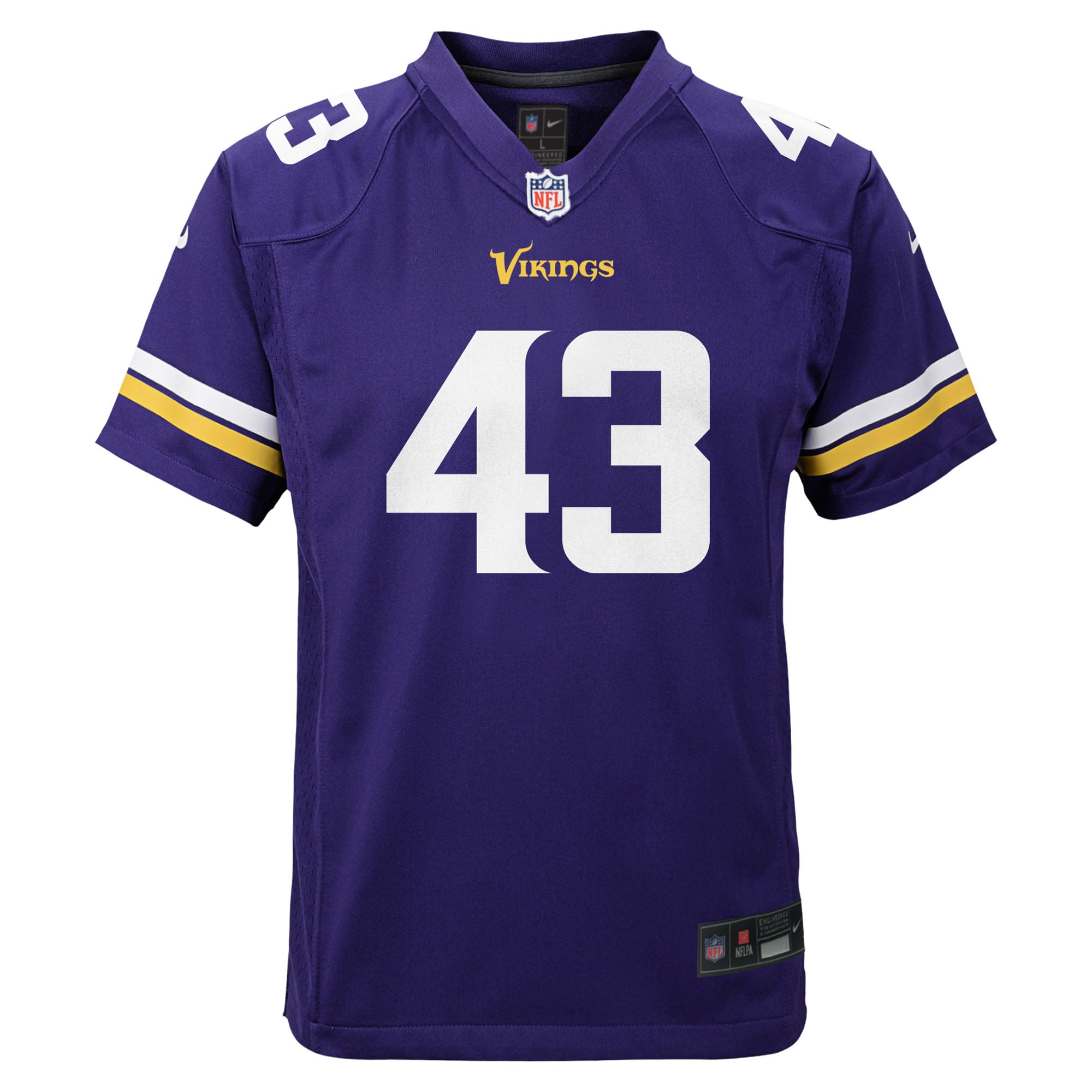 Andrew Van Ginkel Minnesota Vikings Youth Game Jersey - Purple