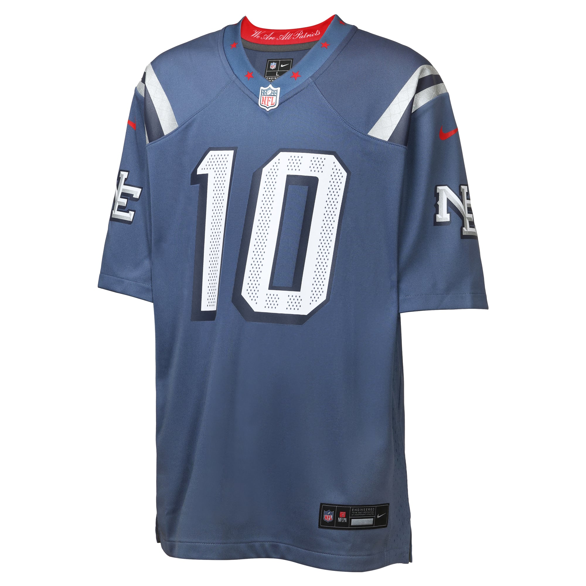 Drake Maye New England Patriots Youth Rivalries Game Jersey - Blue