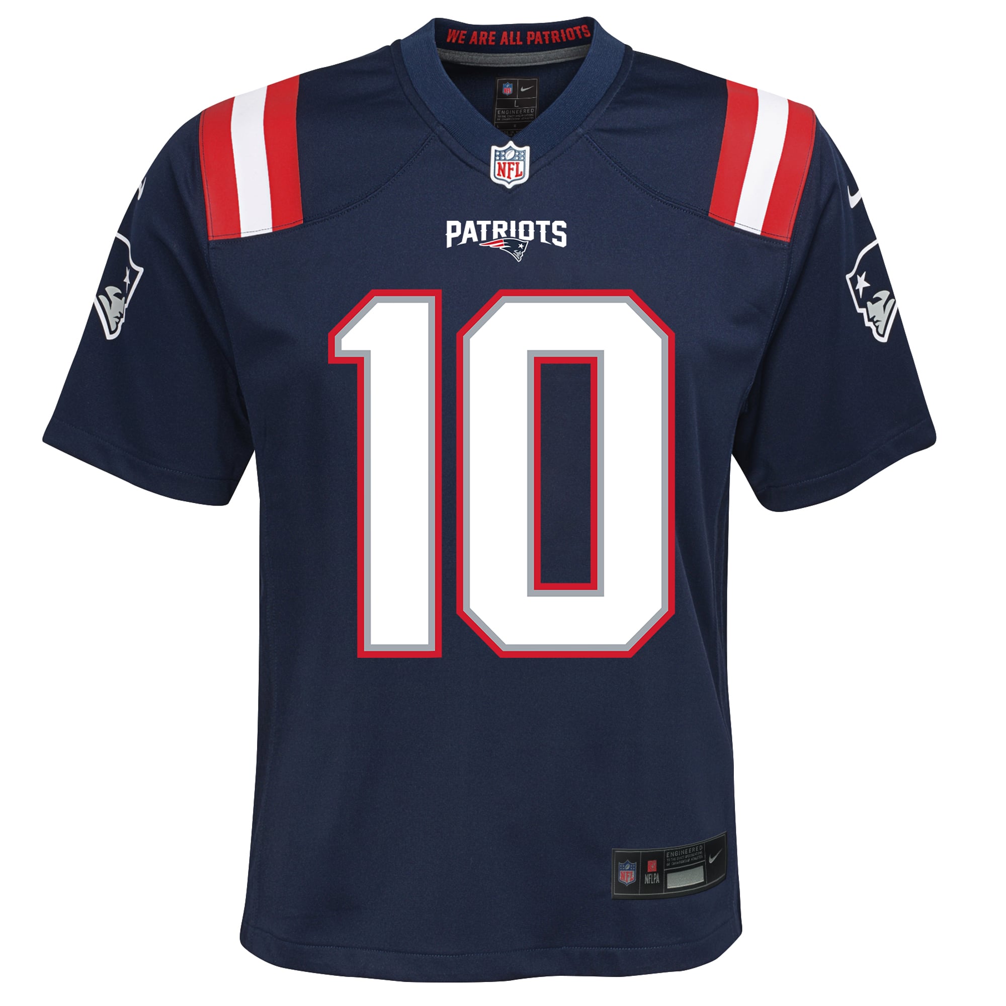 Drake Maye New England Patriots Youth Game Jersey - Navy