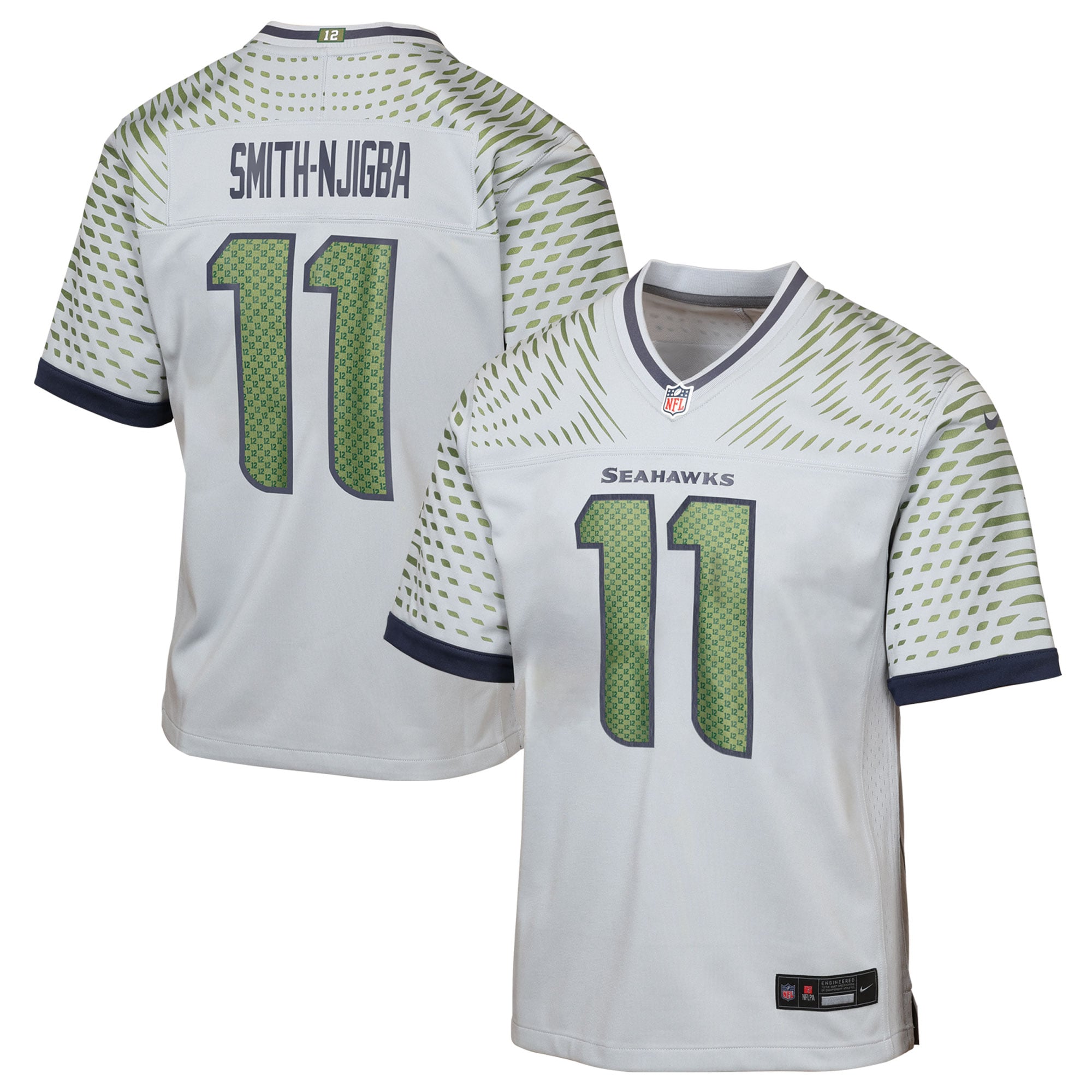 Jaxon Smith-Njigba Seattle Seahawks Youth Rivalries Game Jersey - Gray
