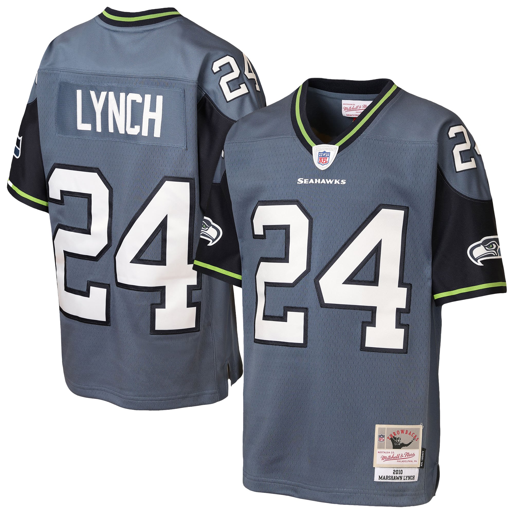 Marshawn Lynch Seattle Seahawks Youth Throwback Jersey - Blue