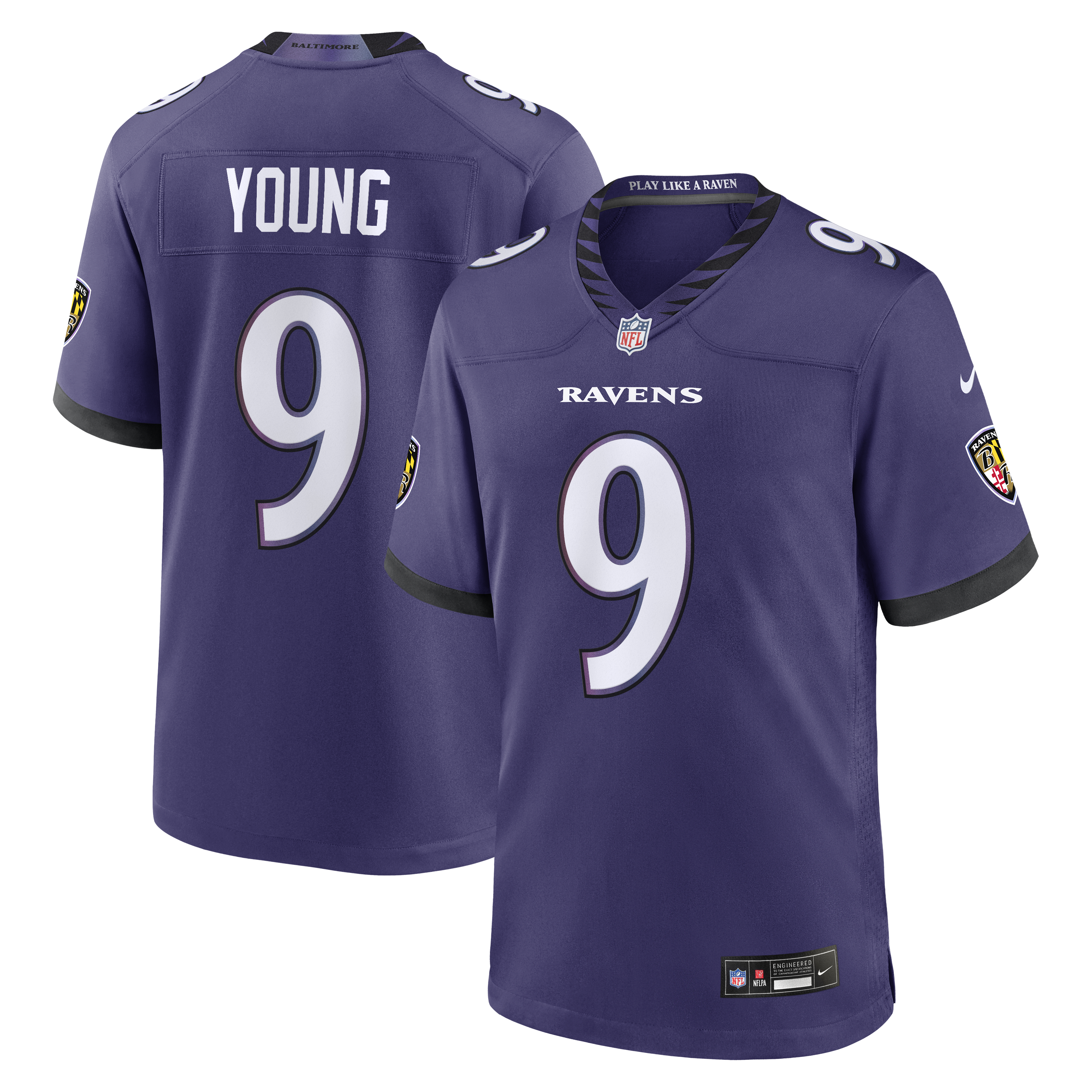 Zion Young Baltimore Ravens NFL Jersey - Purple | EliteKitZone