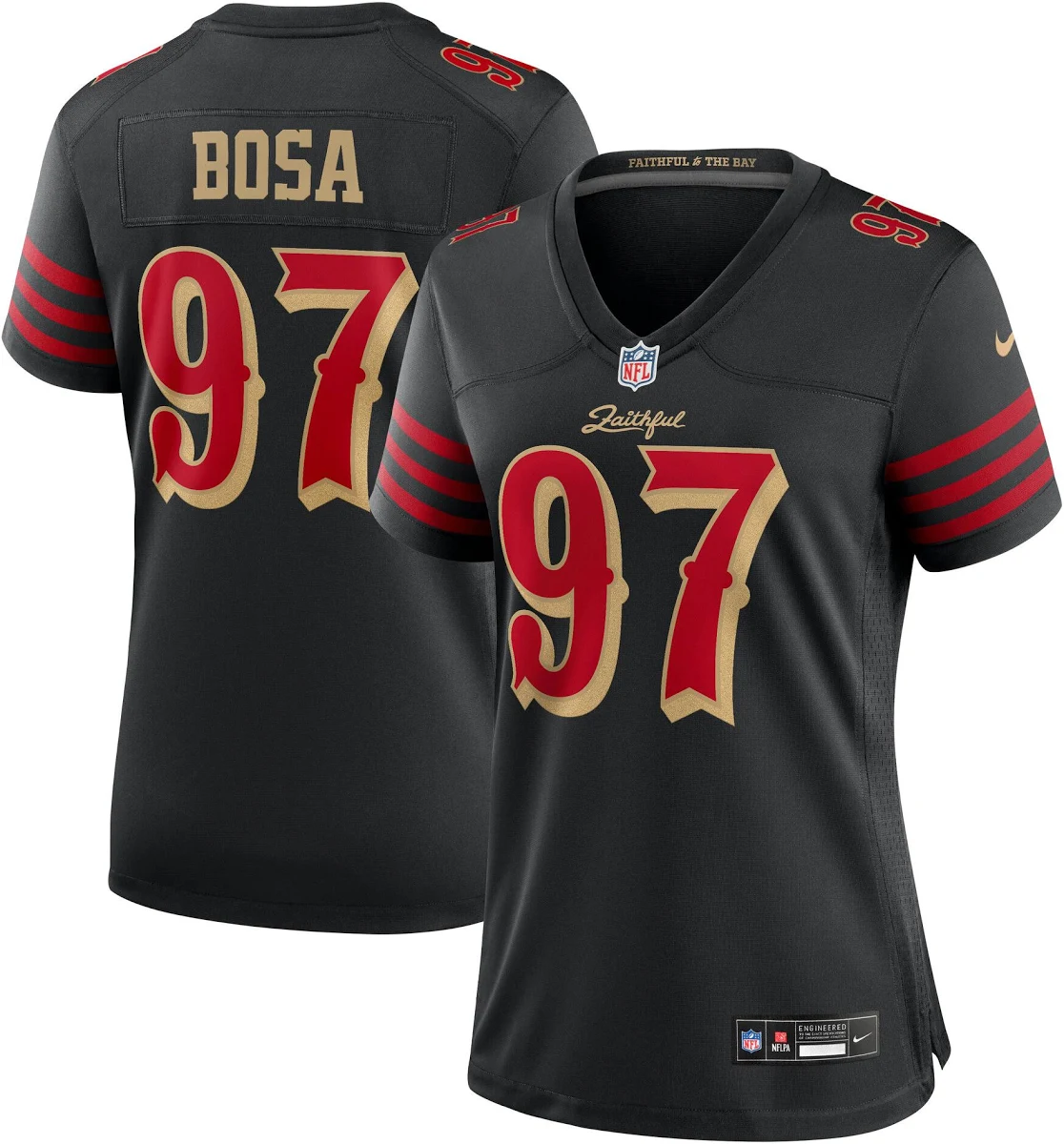 Nick Bosa 97 San Francisco 49ers Black Rivalries Collection Jersey