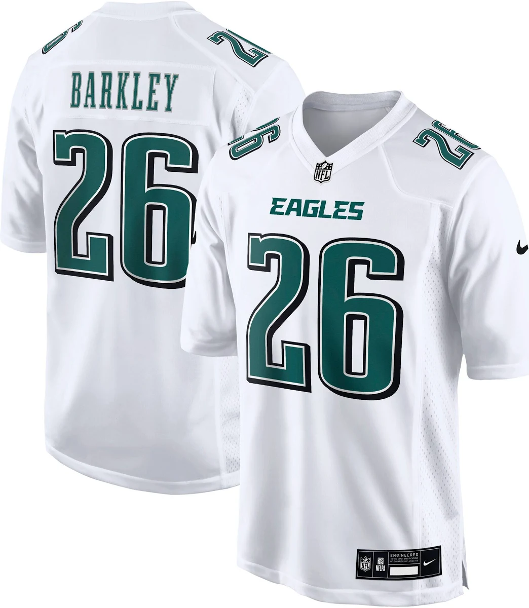 Saquon Barkley Philadelphia Eagles White Game Jersey