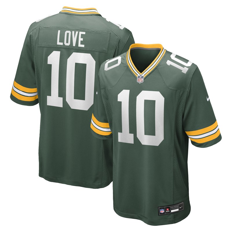 Green Bay Packers Jordan Love · Player Game Green jersey