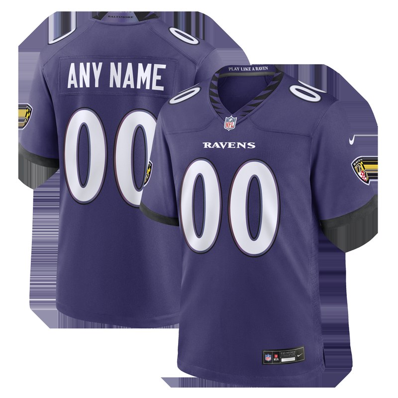Baltimore Ravens Custom Game Purple jersey