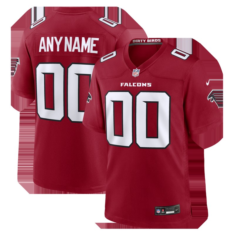 Atlanta Falcons Custom Game Red jersey