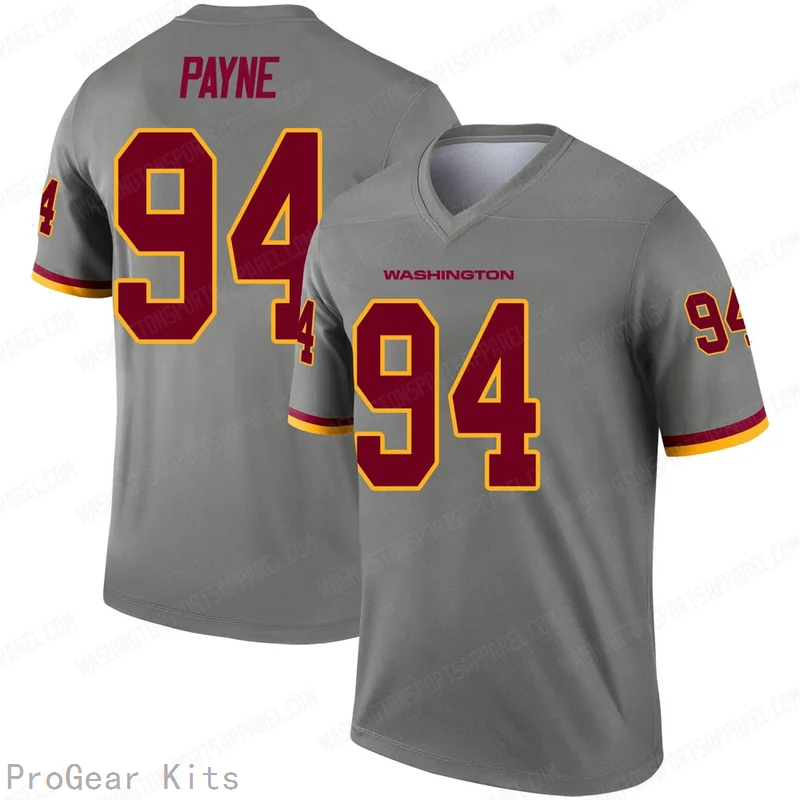 Daron Payne Washington Commanders Gray Legend Jersey