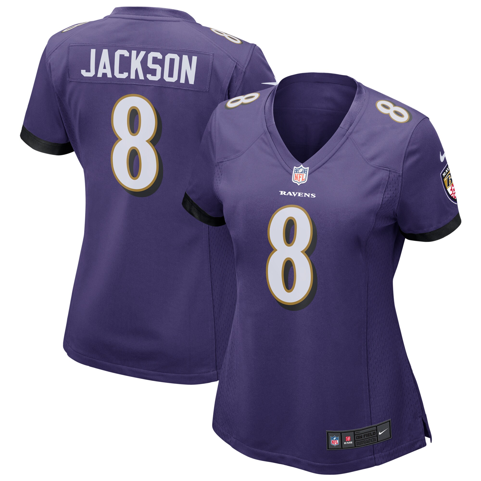Lamar Jackson Baltimore Ravens Purple Game Jersey