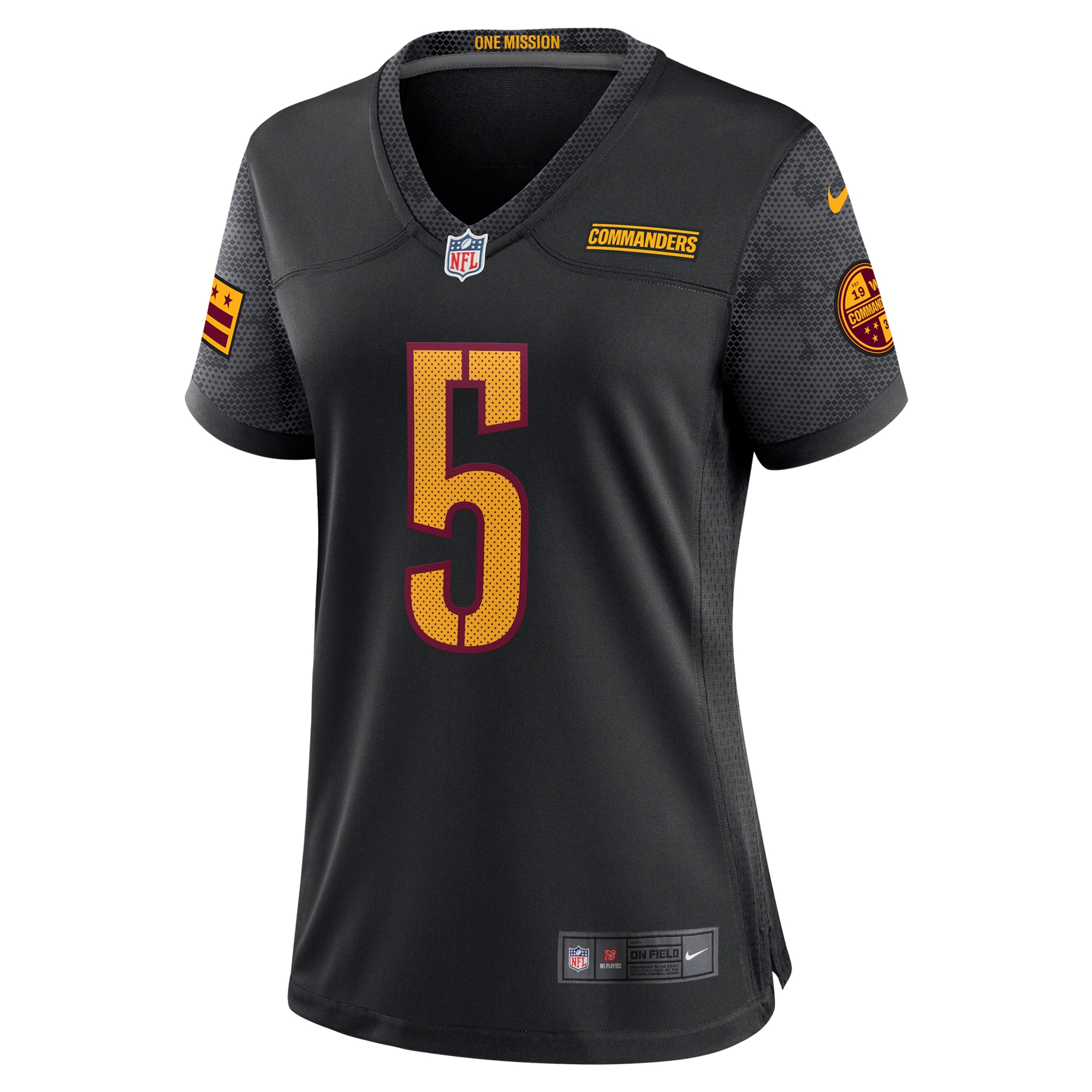 Jayden Daniels Washington Commanders Black Game Jersey