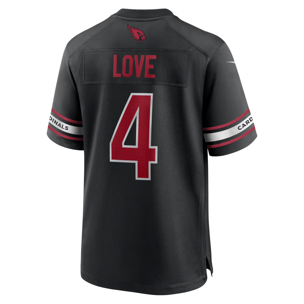 Arizona Cardinals Jeremiyah Love Black Alternate Game Jersey | Lightweight Fan Gear