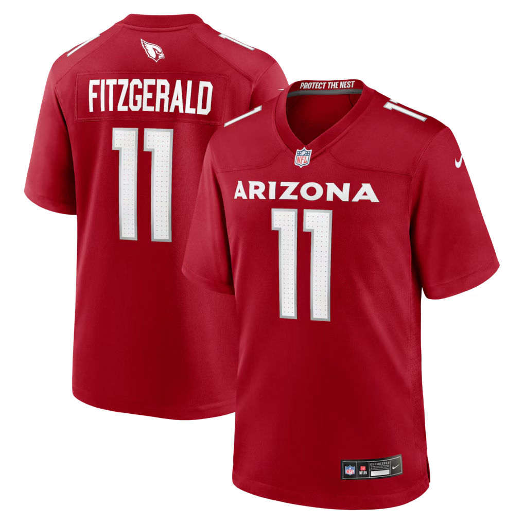 Arizona Cardinals Larry Fitzgerald Retired Team Game Jersey | Midweight Fan Gear