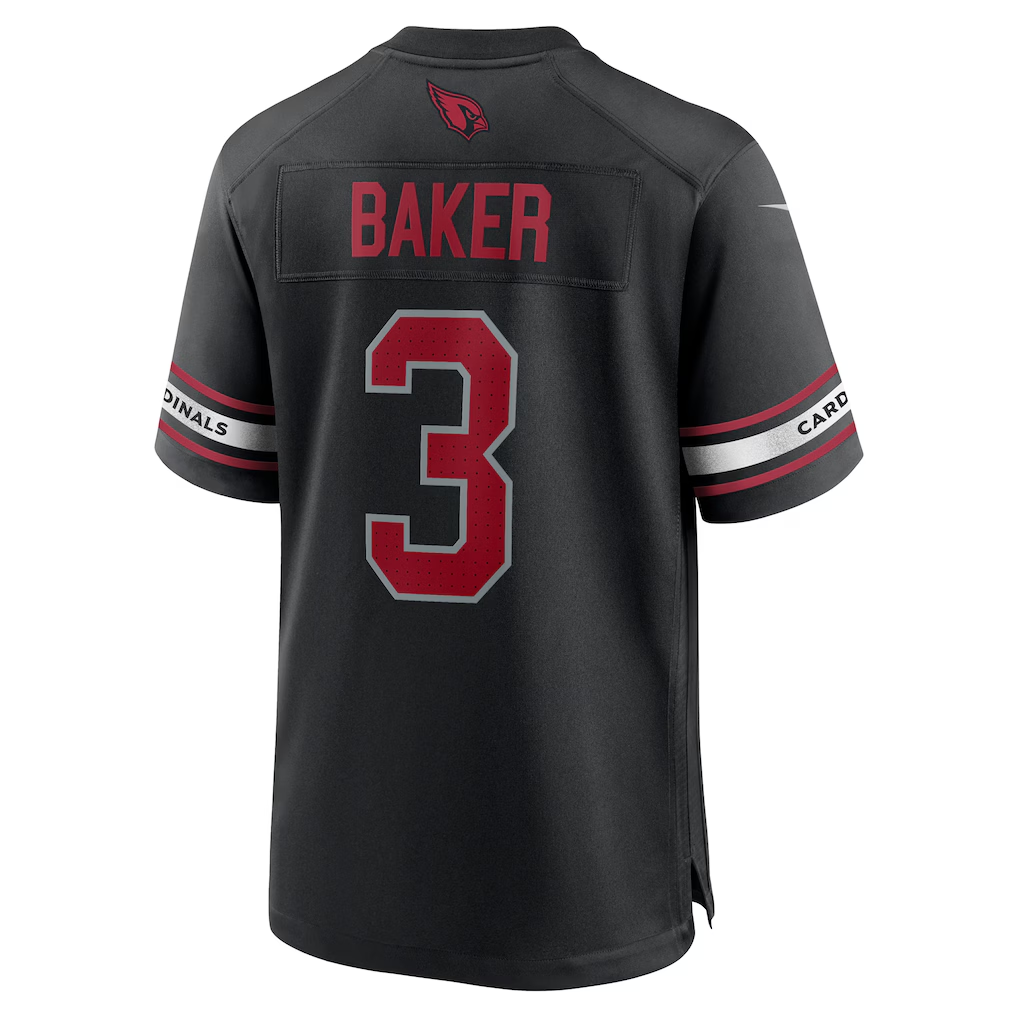 Arizona Cardinals Budda Baker Black Alternate Game Jersey | Lightweight Fan Gear