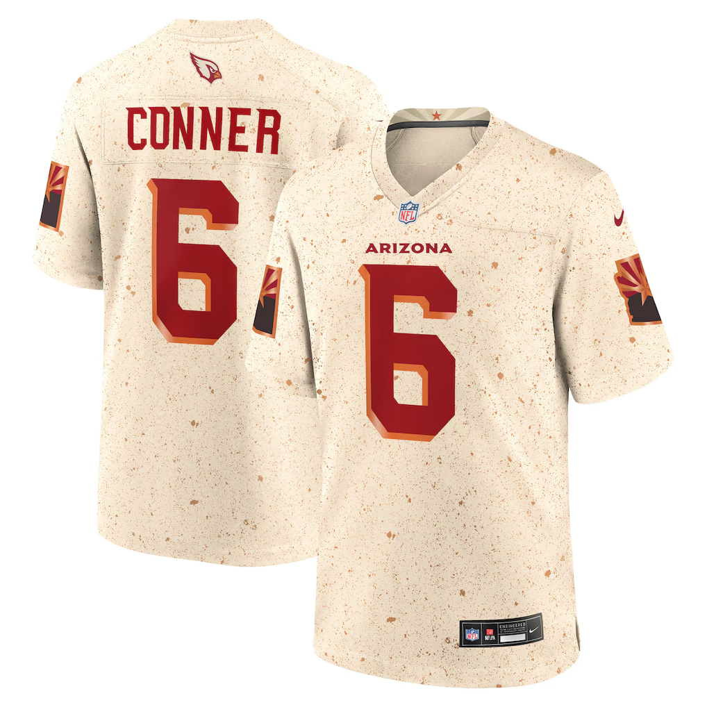 Arizona Cardinals James Conner 2025 Rivalries Game Jersey | Sandblasted Fan Gear  Option 2: J