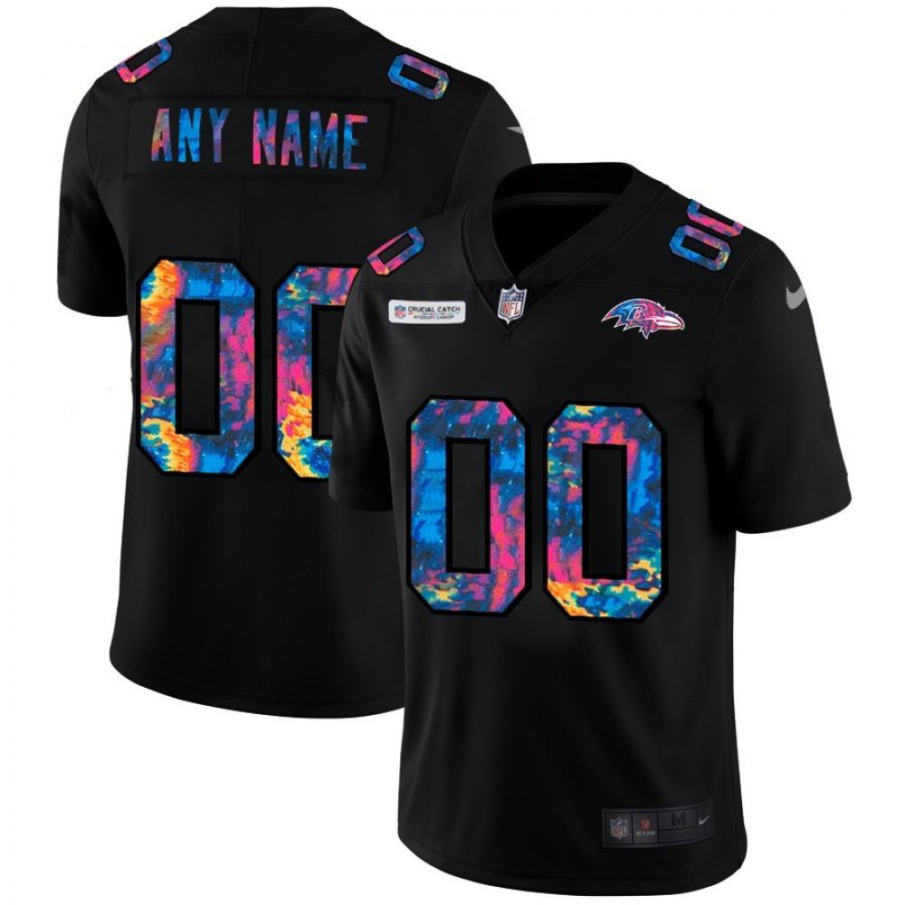 Baltimore Ravens NFL 2020 Crucial Catch Limited Edition Custom Jersey - Black