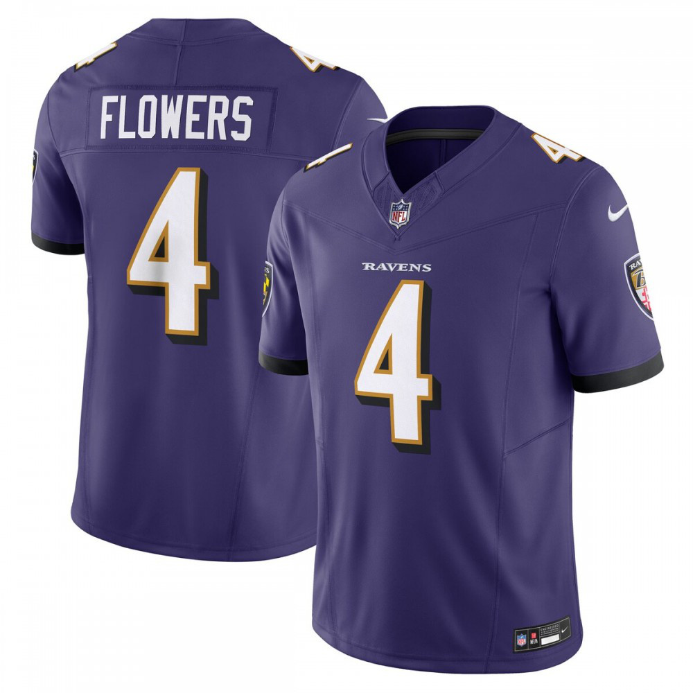 Zay Flowers Baltimore Ravens Vapor F.U.S.E. Limited Jersey - Purple