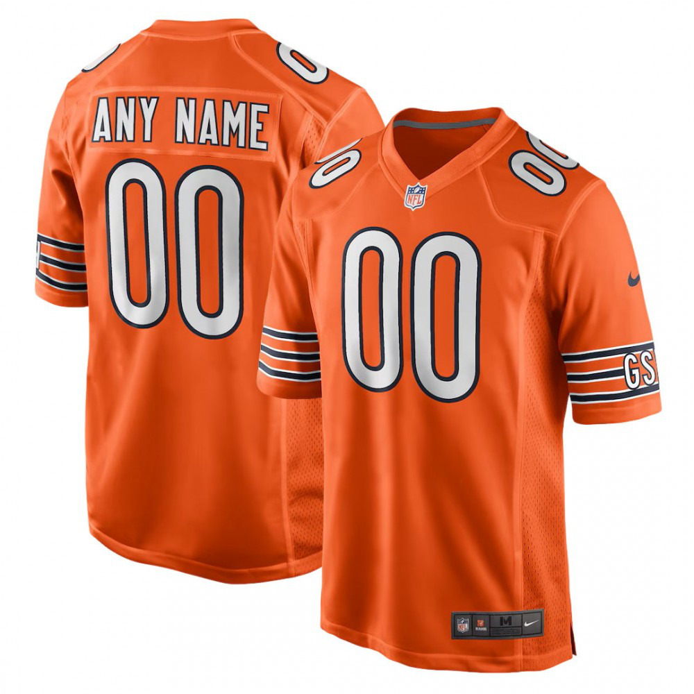 Chicago Bears Custom Youth Vapor Limited Jersey - Orange
