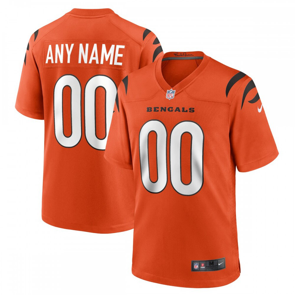 Cincinnati Bengals Youth Alternate Game Custom Jersey - Orange