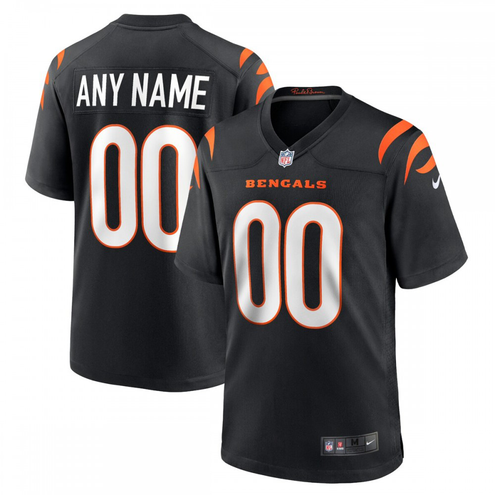 Cincinnati Bengals Youth Logo Game Custom Jersey - Black