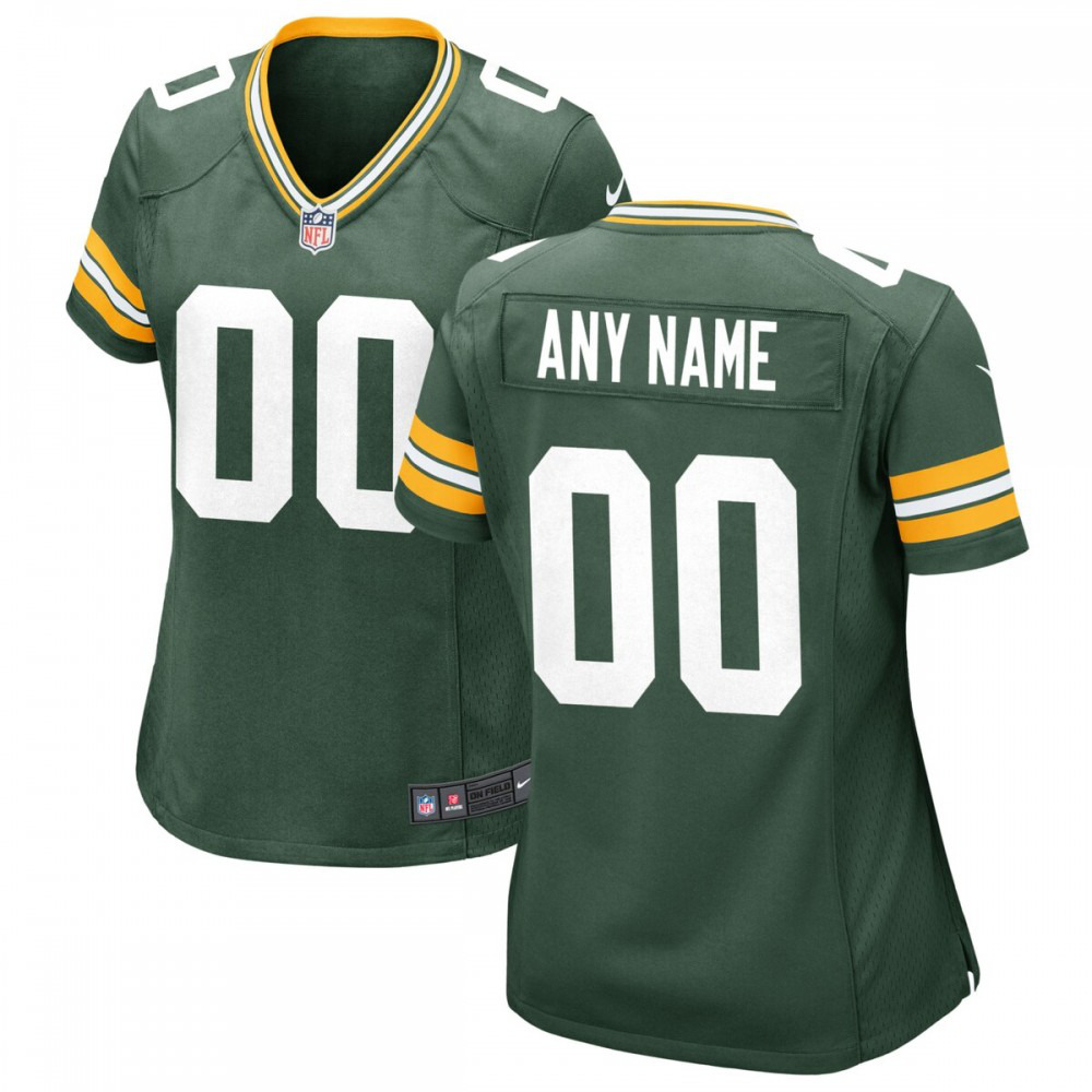 Green Bay Packers Women's Custom Game Jersey - Green