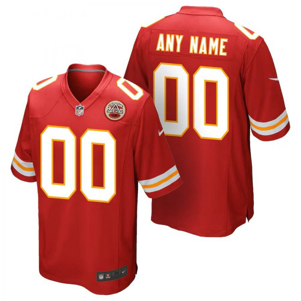 Kansas City Chiefs Youth Custom Game Jersey - Red