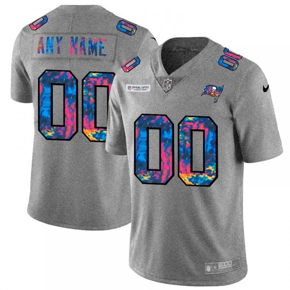 Tampa Bay Buccaneers NFL 2020 Crucial Catch Limited Edition Custom Jersey - Gray