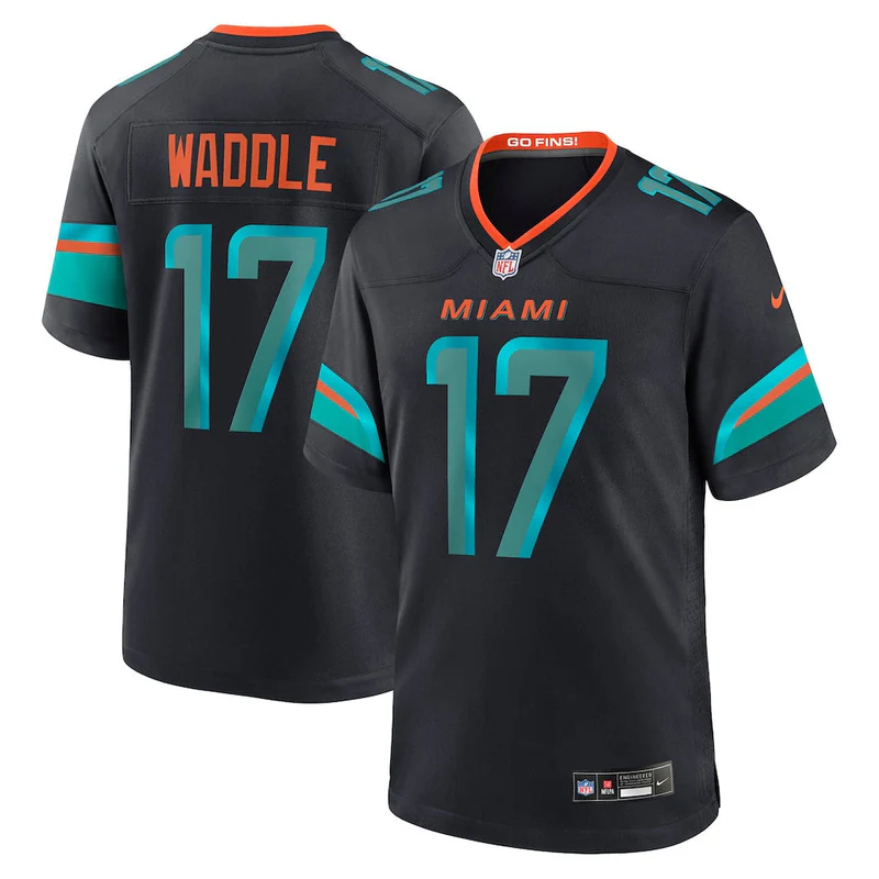 Jaylen Waddle Miami Dolphins Nike Women's 2025 Rivalries Collection Game Jersey - Pitch Blue