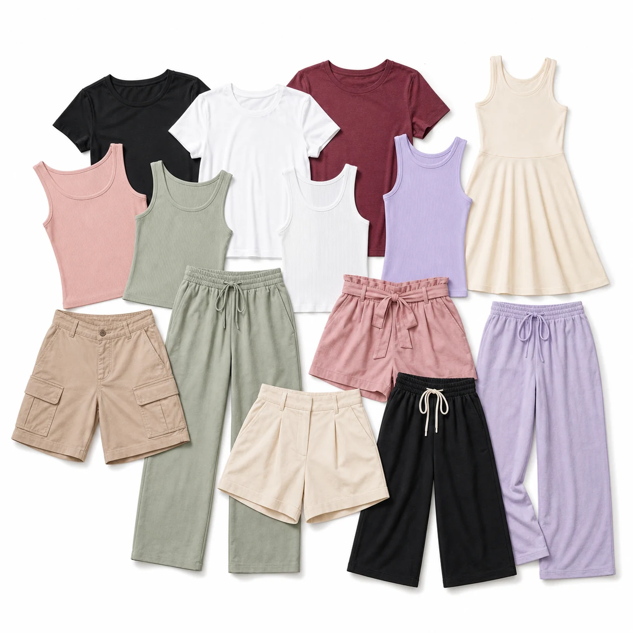 Women's clearance T-shirts, tanks, dresses, shorts, and pants