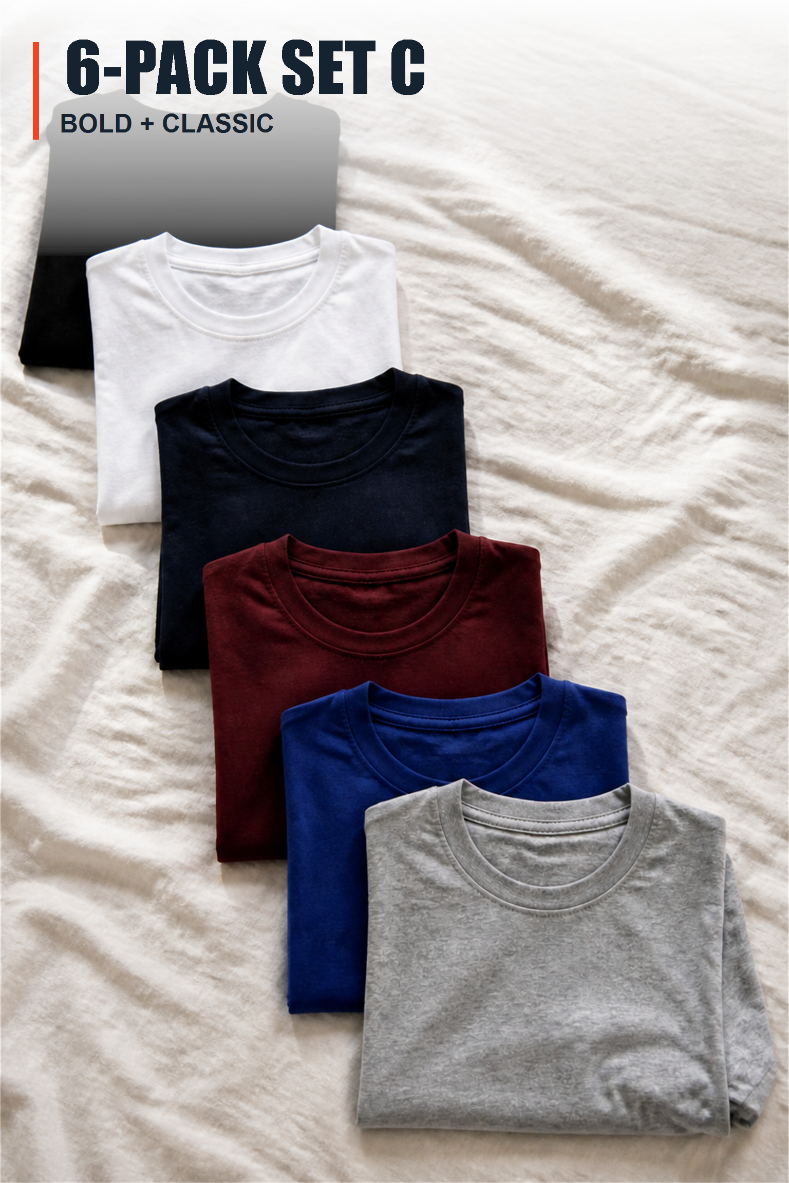 Bold and classic color balanced with essentials