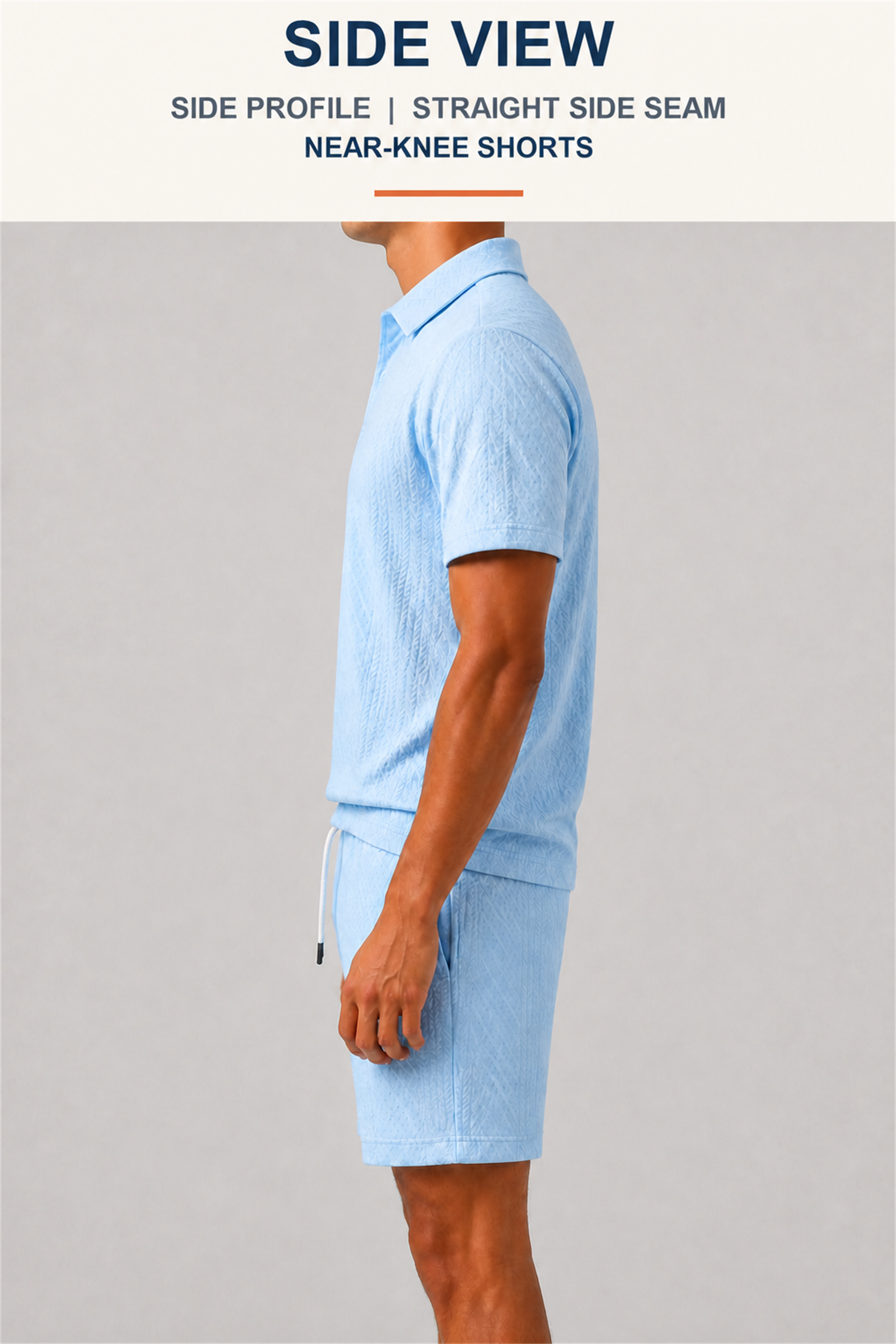 Separate large side view of the matching two-piece set