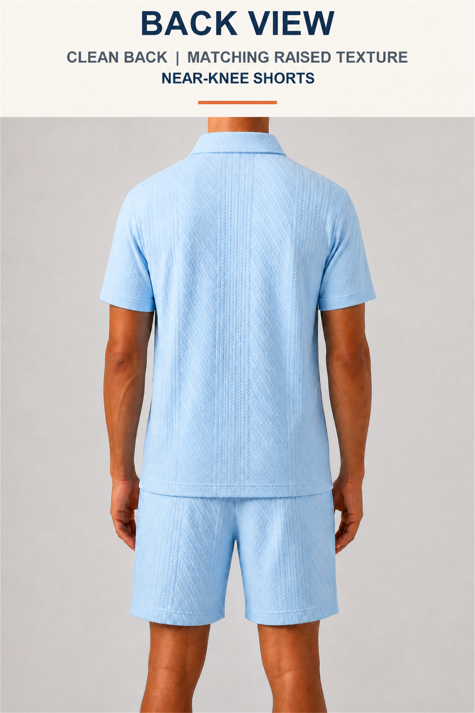 Separate large back view of the matching two-piece set