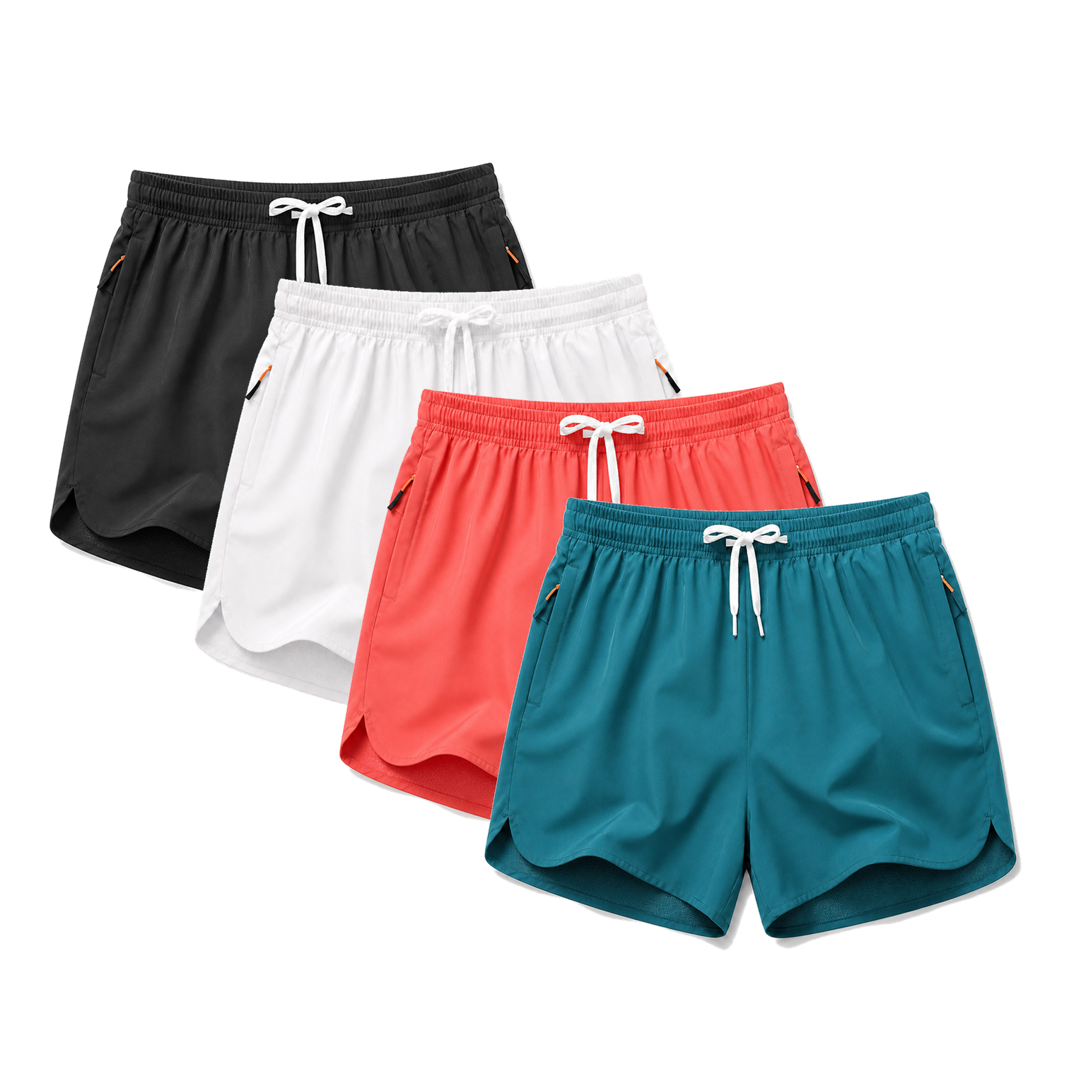 Everyday four-pack men's lined athletic shorts
