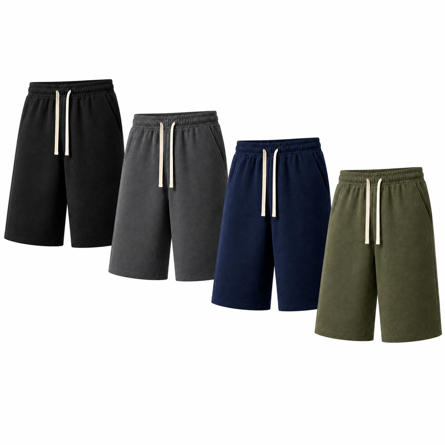 Unisex French-terry knee-length shorts 4-Pack Work Set