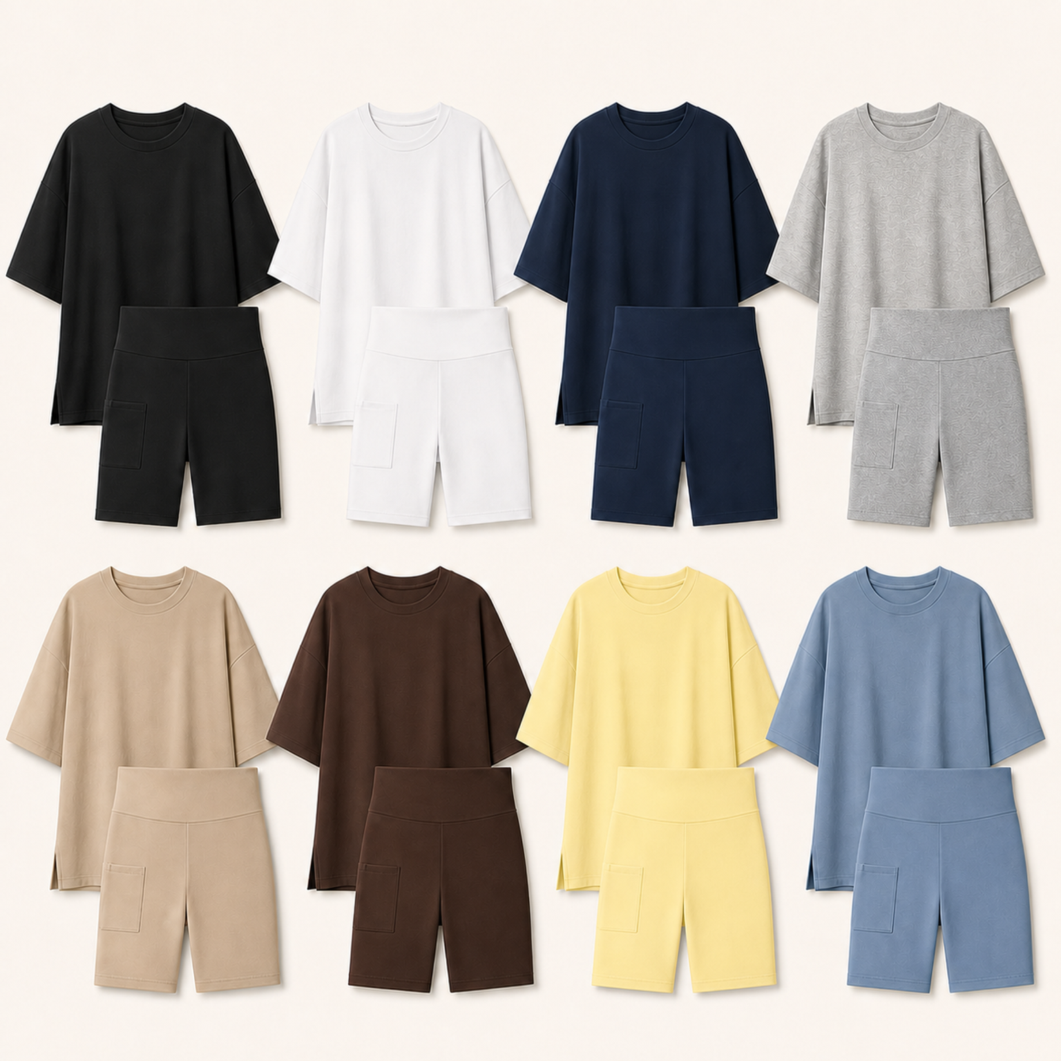 8-Pack Assorted Set with Yellow replacing Burgundy