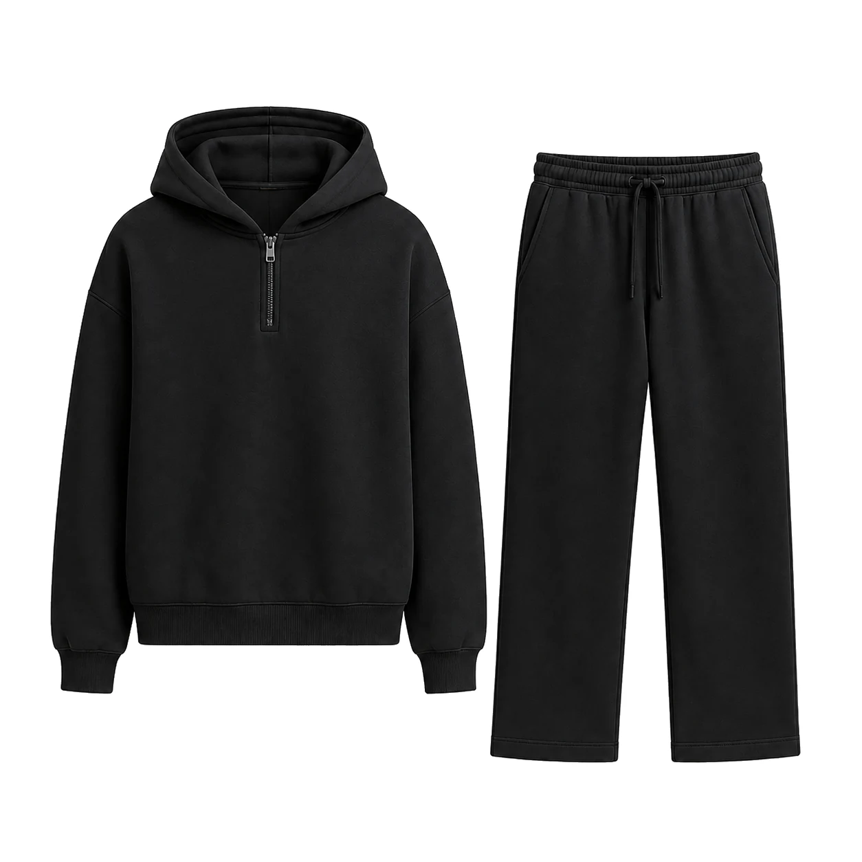 Black single-color matching set.