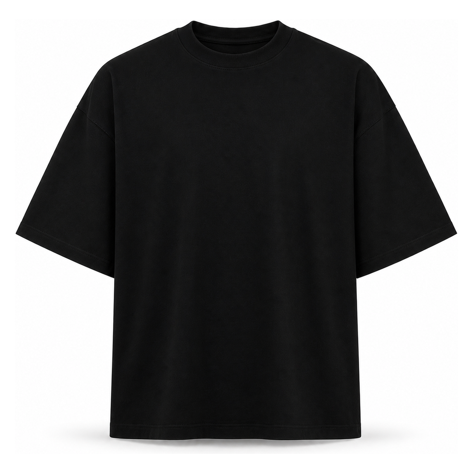 Black - men's 7.5oz heavyweight oversized crew neck T-shirt